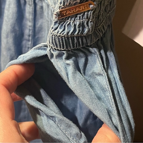 Tahari Girl Blue Ruffled Kids Dress - Picture 3 of 8